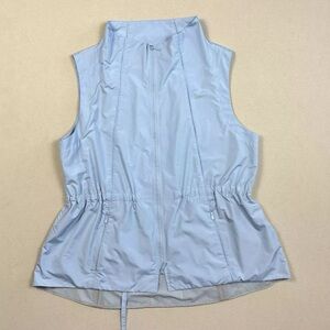 Lafayette 148 NY Women’s Size L Light Blue Sleeveless Vest Cinched Waist Elegant